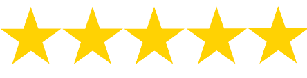 Five golden stars for rating or review
